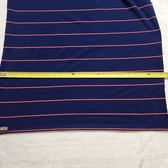 LULULEMON Women's Soft Vinsaya  Navy Blue Scarf Orange Stripe‎ Approx 55"x26" - Picture 7 of 8